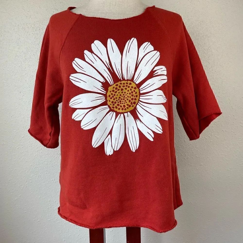 Daisy Cut Off Sweatshirt EUC